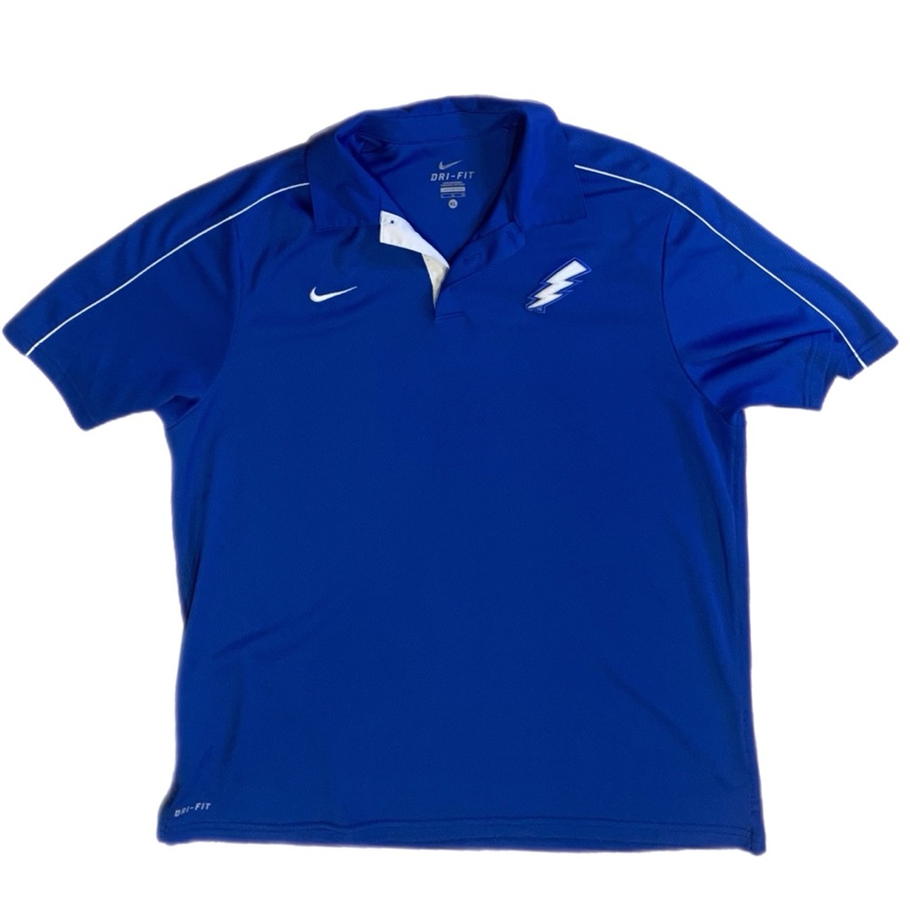 Used Nike Air Force Falcons Size XL Blue Polo Shirt
